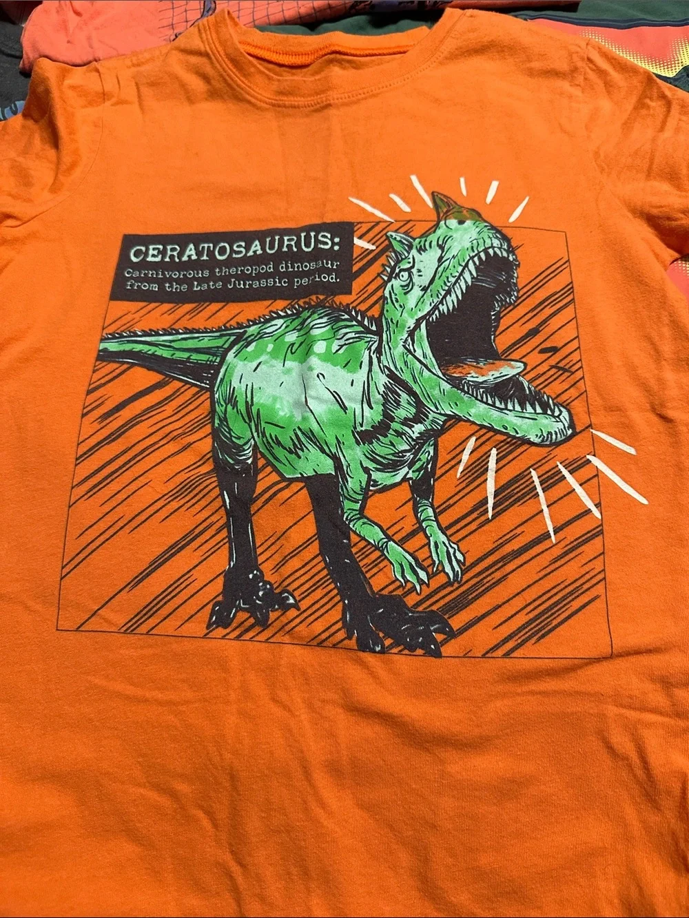 Carters bundle of 4 dinosaur shirts size M / 8